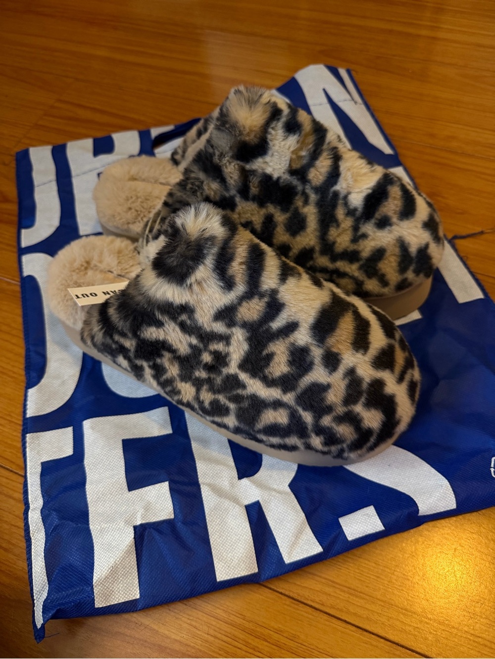 Urban outfitters leopard print platform slippers